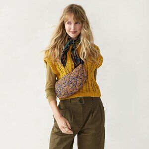 VERA BRADLEY Springbrook Sling Crossbody_Lotus Montage Roasted Pecan_Brown_NEW